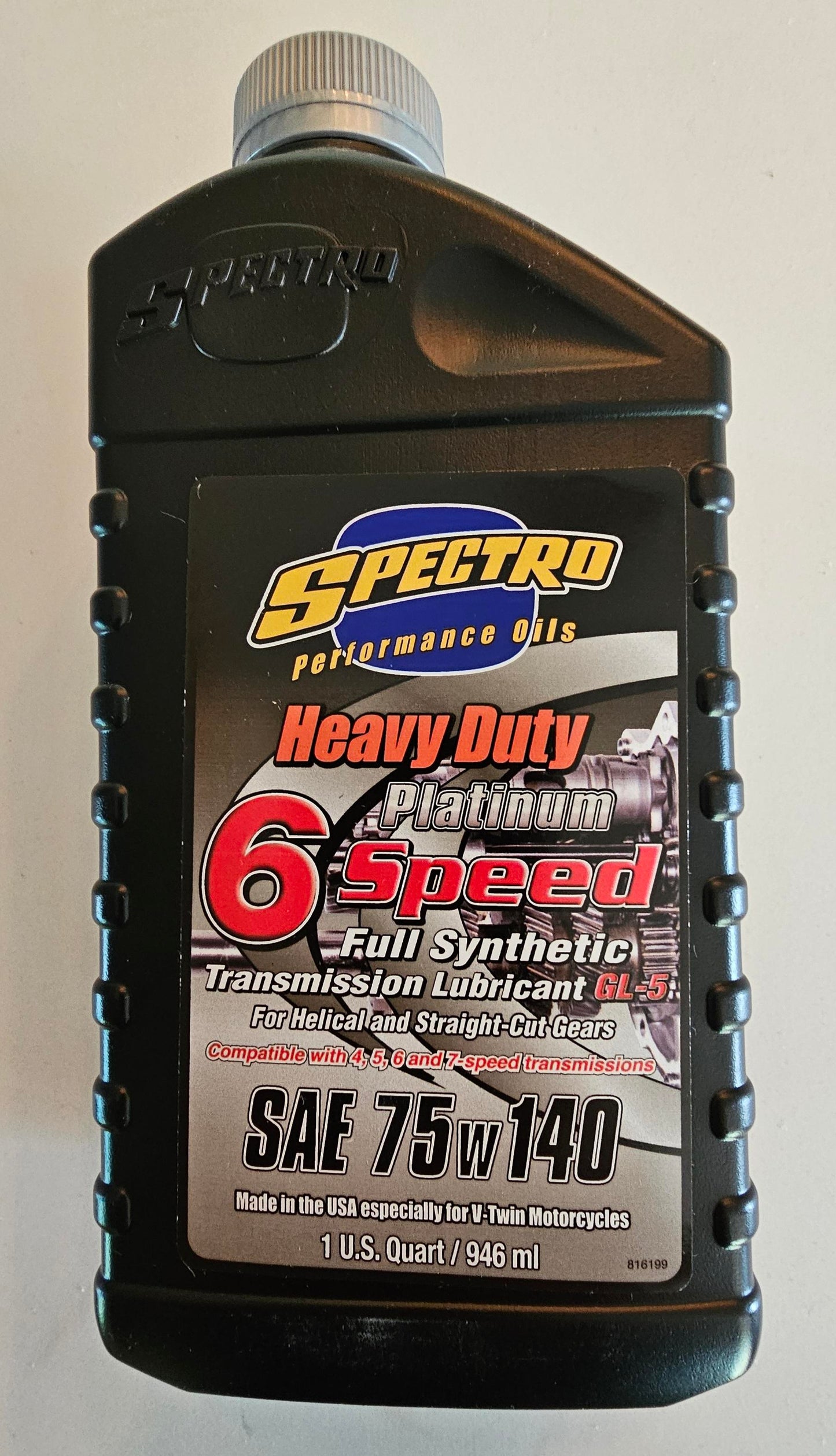 Golden Spectro Full Synthetic 6 Speed 75W/140 Transmission Lube.