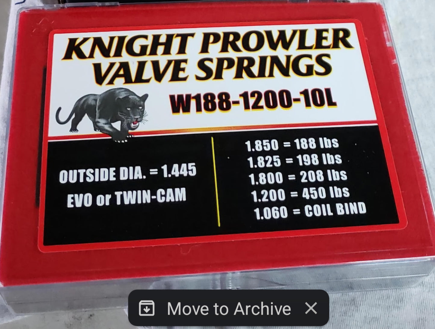 Wood Performance USA- Knight Prowler Evo- Twin Cam Valve Springs.