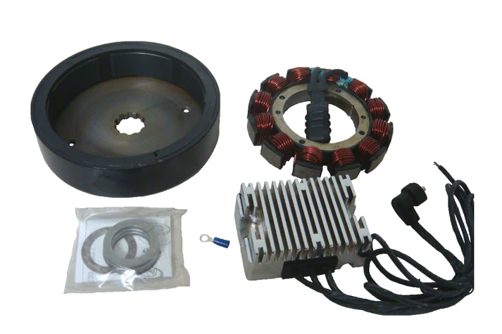 Spyke 32 Amp. Chrome Charging Kit with Voltage Regulator for 70-99 Big Twin Harley® Models (Except Twin Cam)