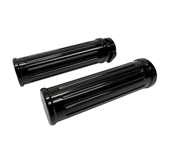 Titan Motorcycle Co. of America Ball Milled Billet Grips, Chrome or Black