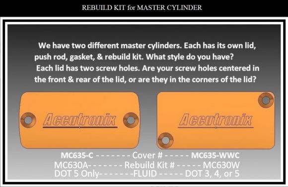 Titan Motorcycle Co. of America Accutronix Rear Master Cylinder Rebuild Kits