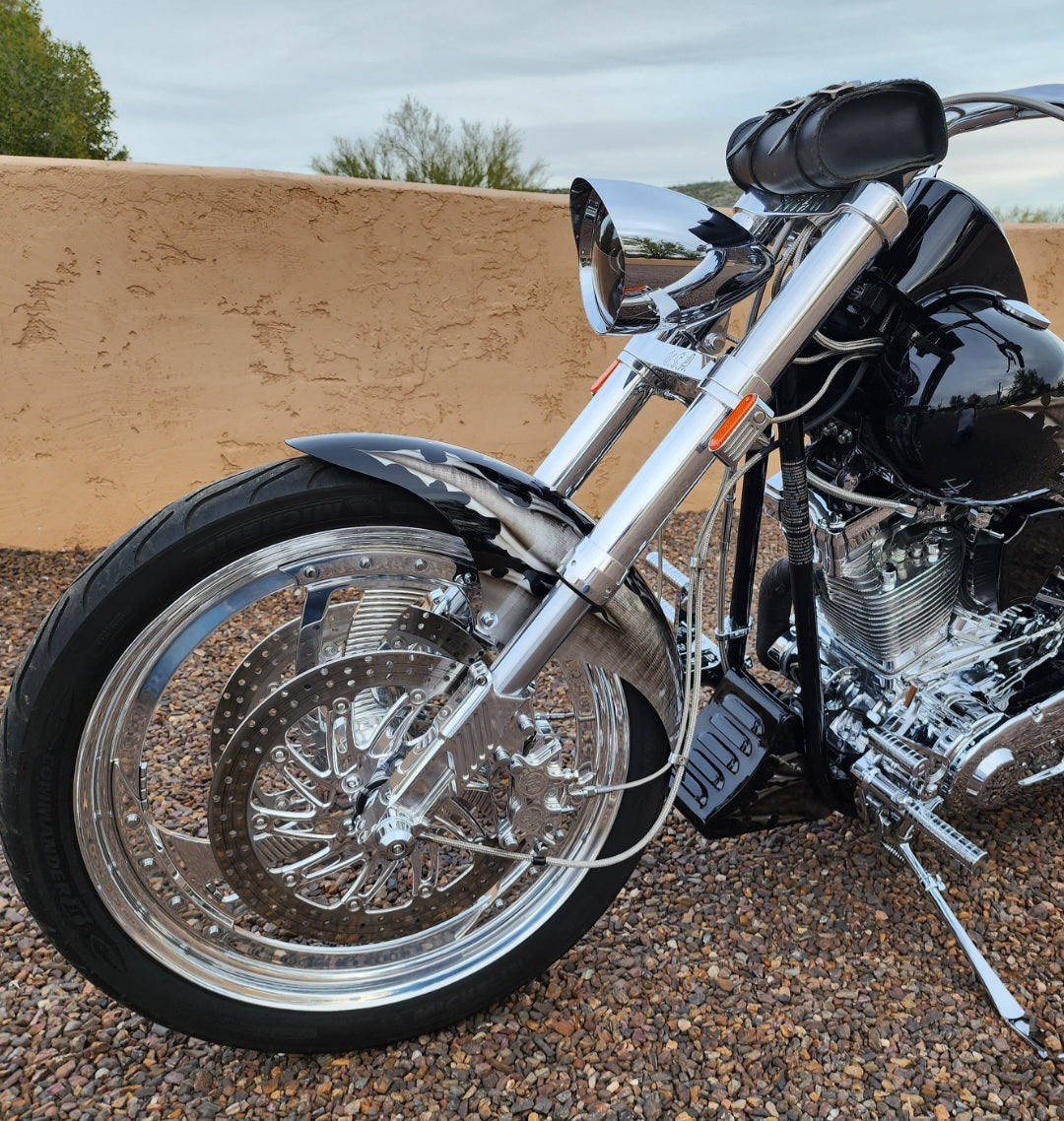 Titan Motorcycle Co. of America 5-3/4" Chrome Mariah Concours Rocket Housing. LAMP SOLD SEPARATELY!
