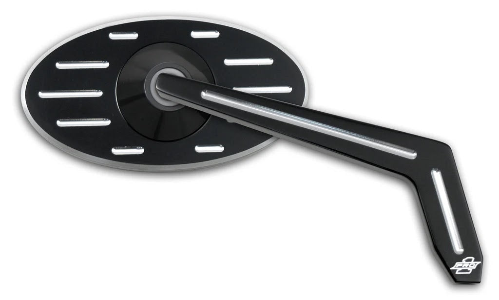 Titan Motorcycle Co. of America Mirror - Weekend Warrior Ball Milled Stem with Ball Milled Oval Head