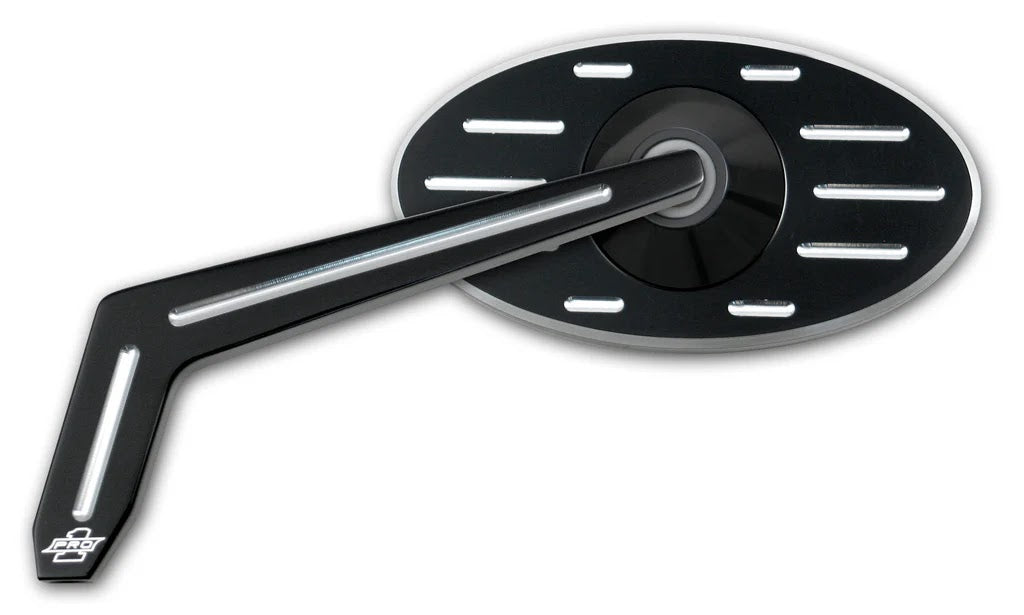 Titan Motorcycle Co. of America Mirror - Weekend Warrior Ball Milled Stem with Ball Milled Oval Head