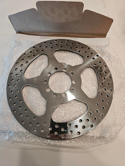 Titan Motorcycle Co. of America 11 1/2" POLISHED STAR REAR BRAKE ROTOR Chopper