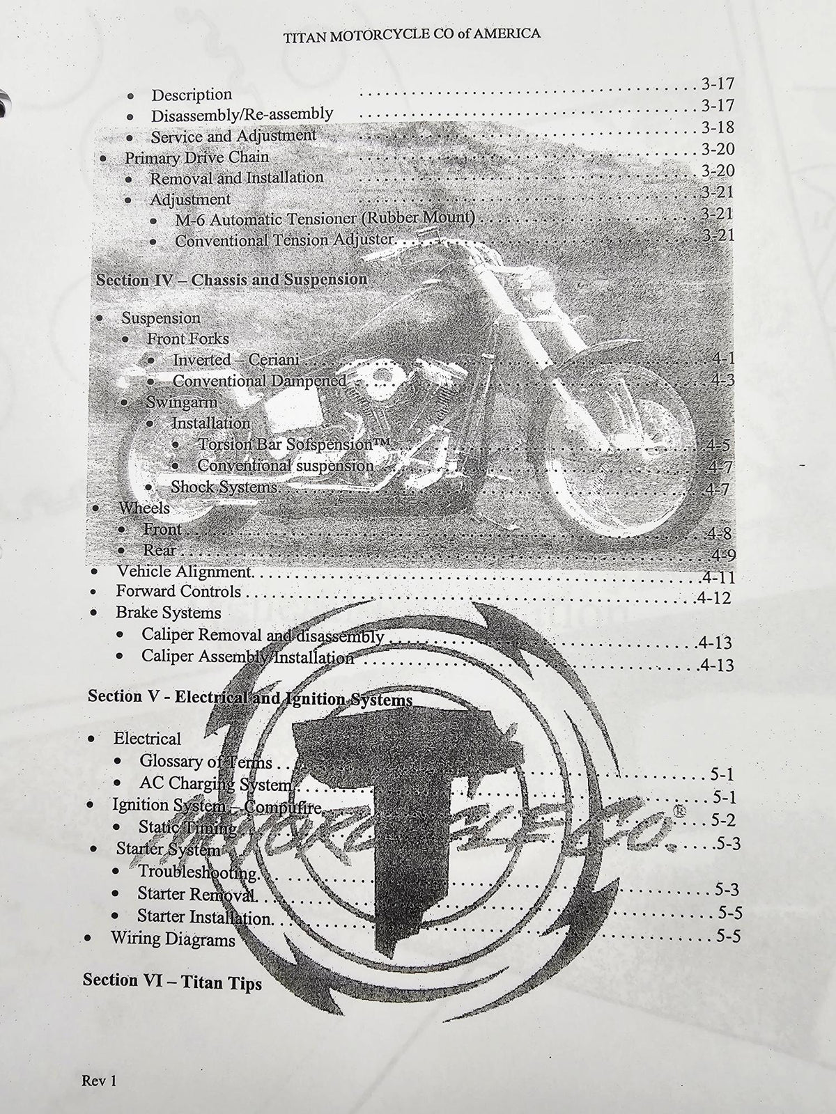 Titan Motorcycle Co. of America Service Manual