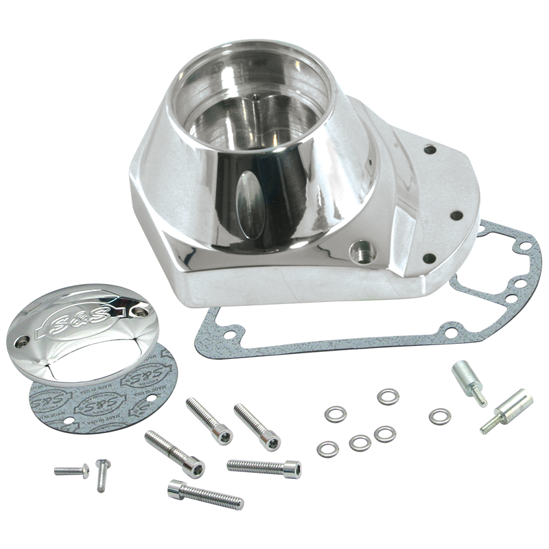 Titan Motorcycle Co. of America Chrome Billet Evo Cam Cover Alternator Gearcover Kit for 1973-'92 HD® Big Twins