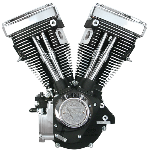 S&S Cycle #: 310-0233 V80 Long Block Engine for 1984-'99 Big Twins - Wrinkle Black