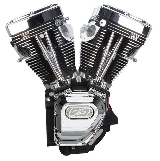 T143 Assembled Long Block Engine For 1999-'06 HD Big Twins (Except 2006 Dyna Models) - Wrinkle Black