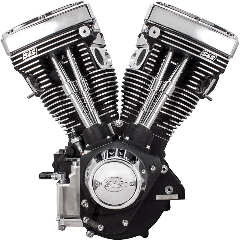 S&S Cycle #: 310-0766 V111 Long Block Engine for 1984-1999 Models - Wrinkle Black 