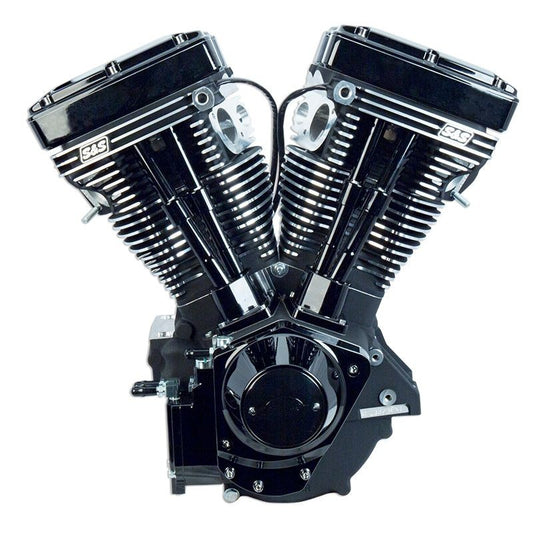 S&S Cycle #:310-0829  V111 Black Edition Long block Engine for 1984-'99 HD® Models with Evolution® Engines - 585 Cams