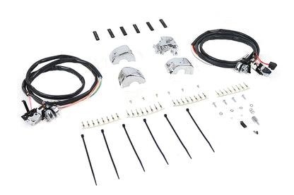 Titan Motorcycle Co. of America Chrome Handlebar Controls.