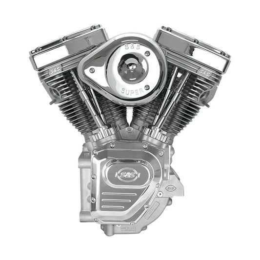 S&S Cycle #: 310-0327A T124 Long Block Engine for 1999-2006 (except 2006 Dyna®) with 585 Cam - Silver